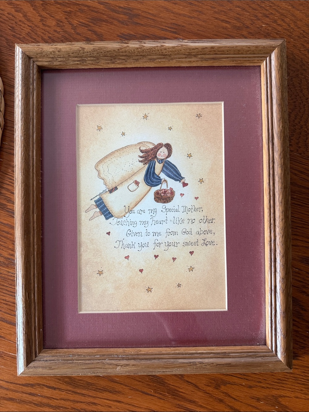 Vintage Special Mother Poem Picture Art